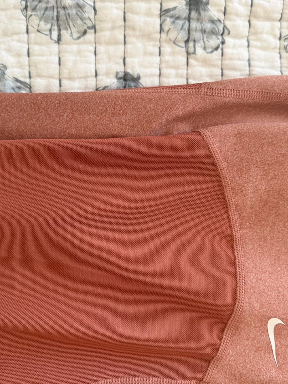Nike Pro Rust-Toned Mesh Athletic Leggings - Picture 2 of 4